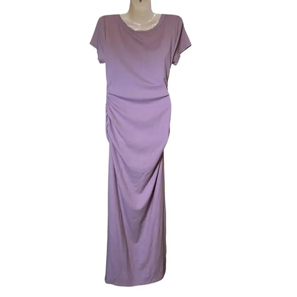 L*Space Lavender Ribbed Bodycon Midi Dress M, Soft‎ Knit, Feminine Fit, Casual